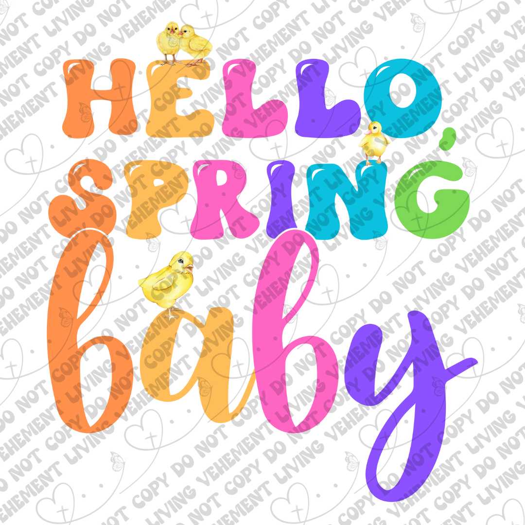 Spring Baby digital design