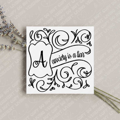Anxiety is A Liar digital design