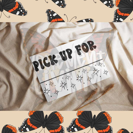 Pick Up For digital design 4x6 thermal label