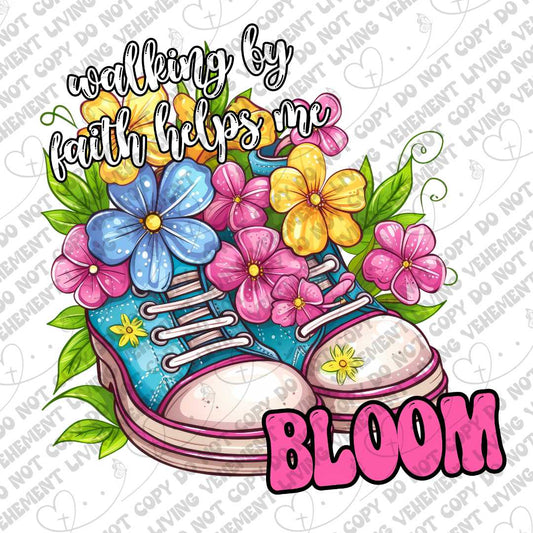 Faith Helps Me Bloom digital design