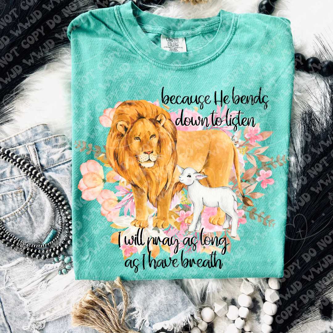 He Bends Down to Listen digital design