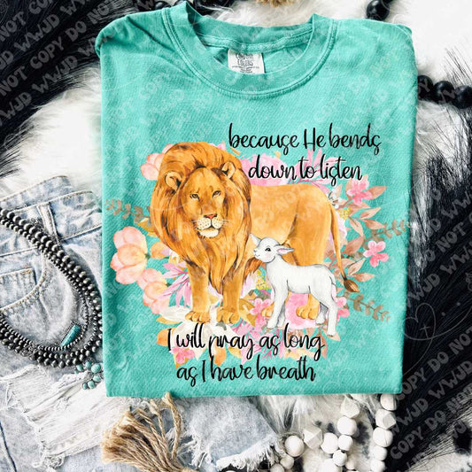 He Bends Down to Listen digital design