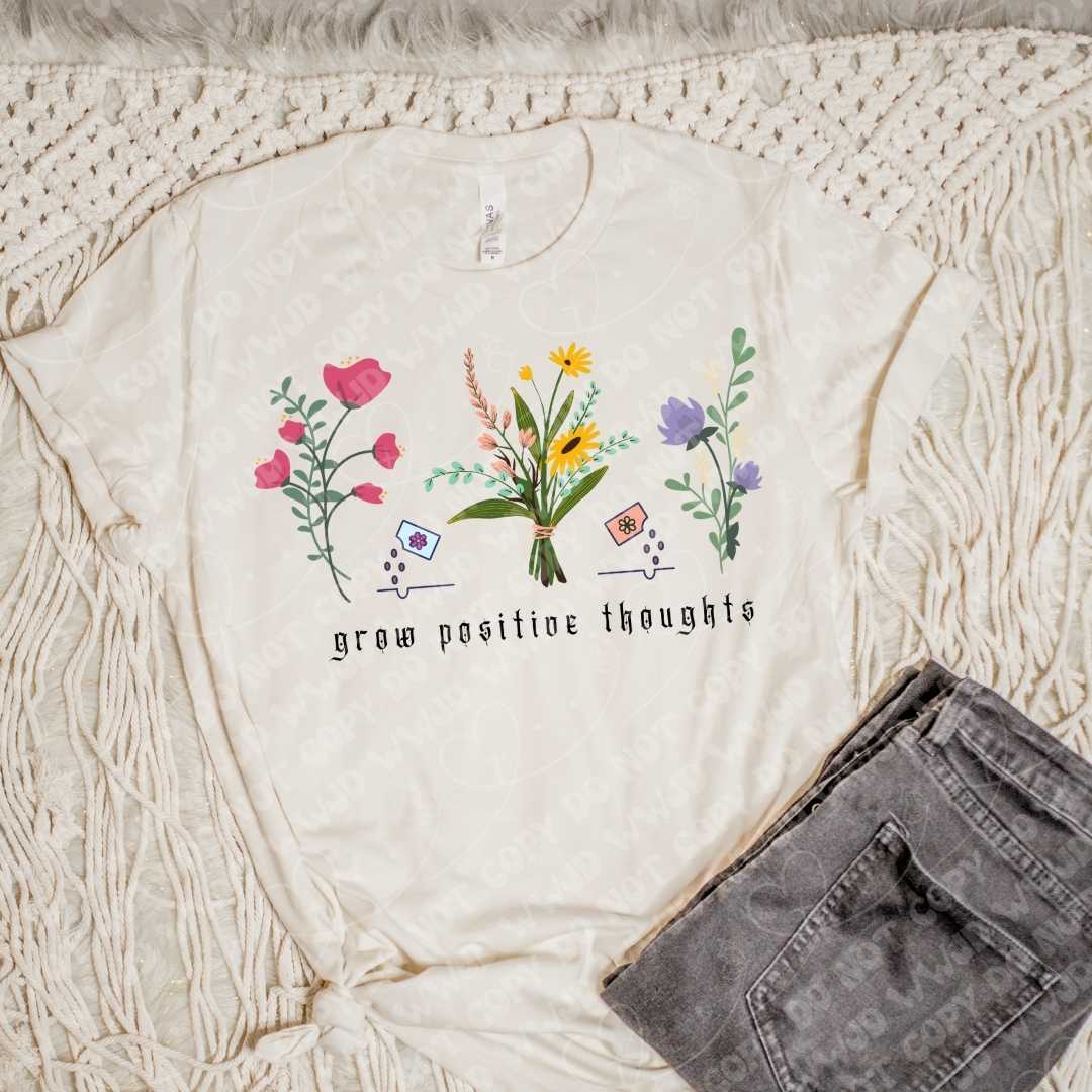 Grow Positive Thoughts digital design