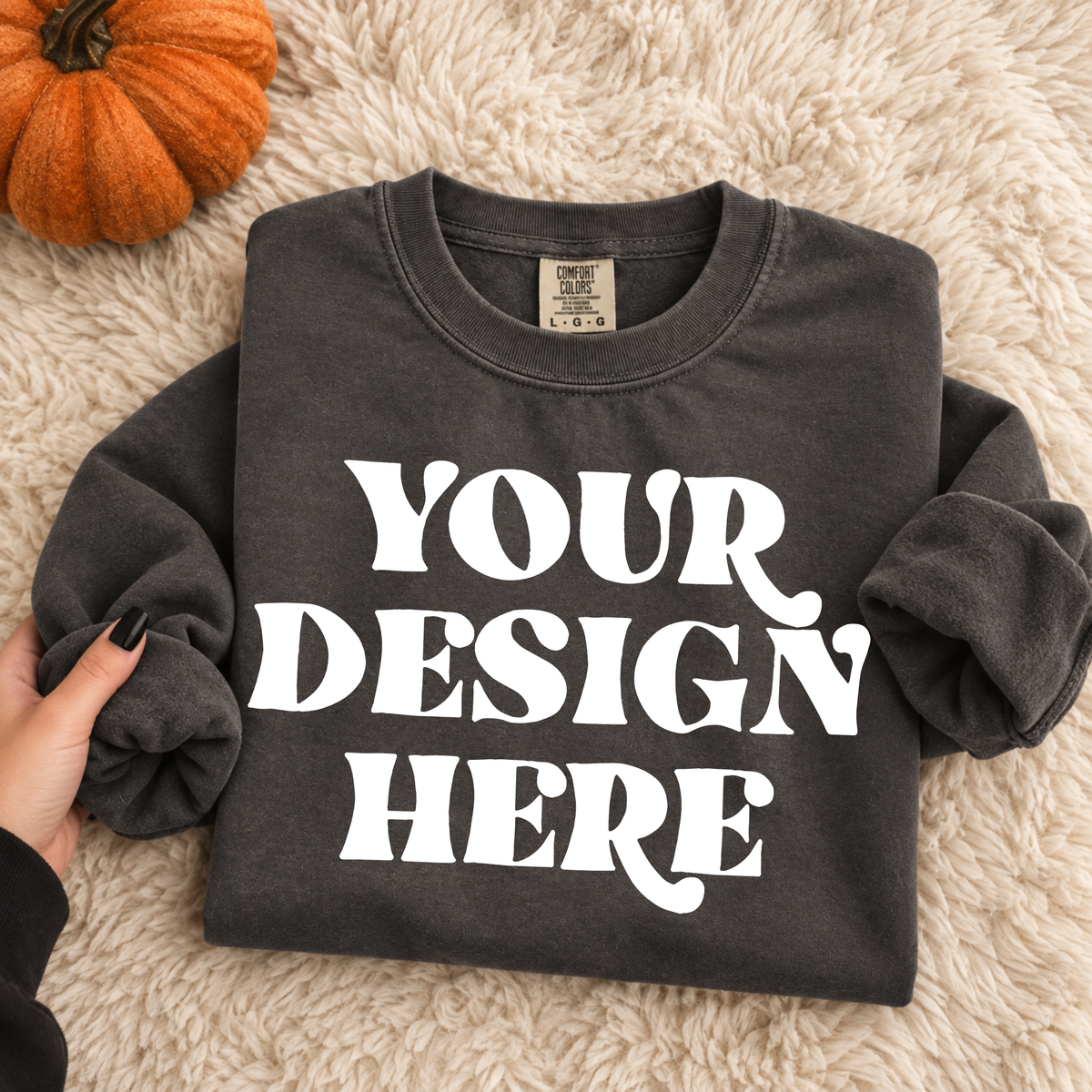 Comfort Color Pepper Digital Blank Mockup | Styled Mockup Photography | Commercial Use