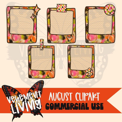 August 2026 Clipart + Papers