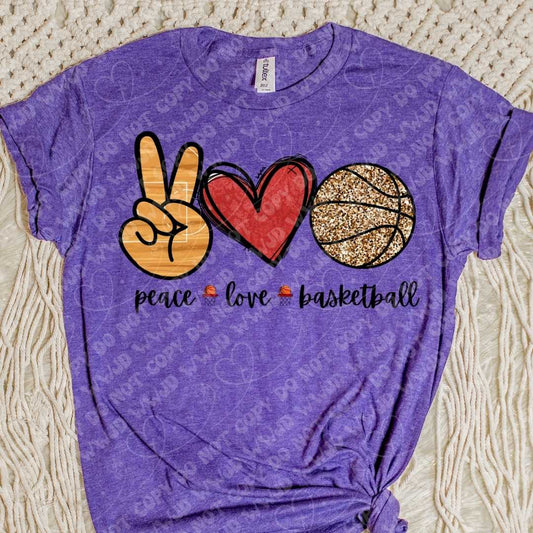 Peace Love Basketball digital design