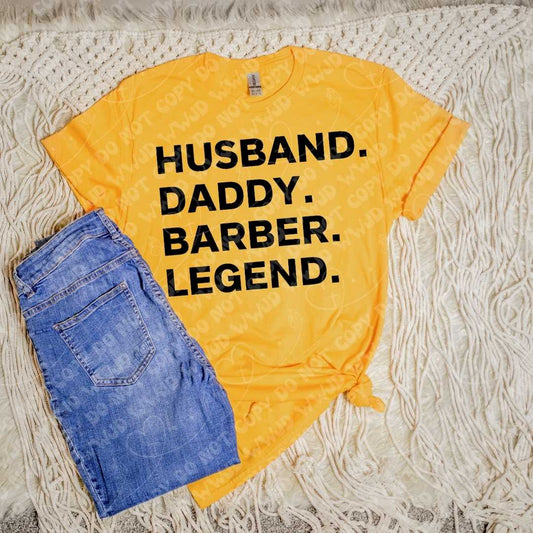 Husband Daddy Barber Legend digital design