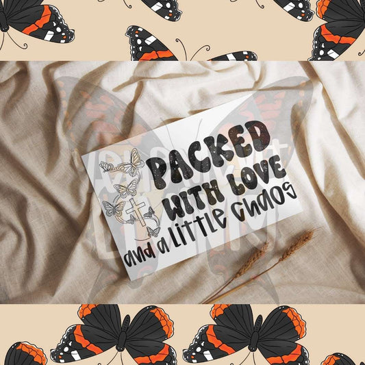 Packed with Love digital design 4x6 thermal label