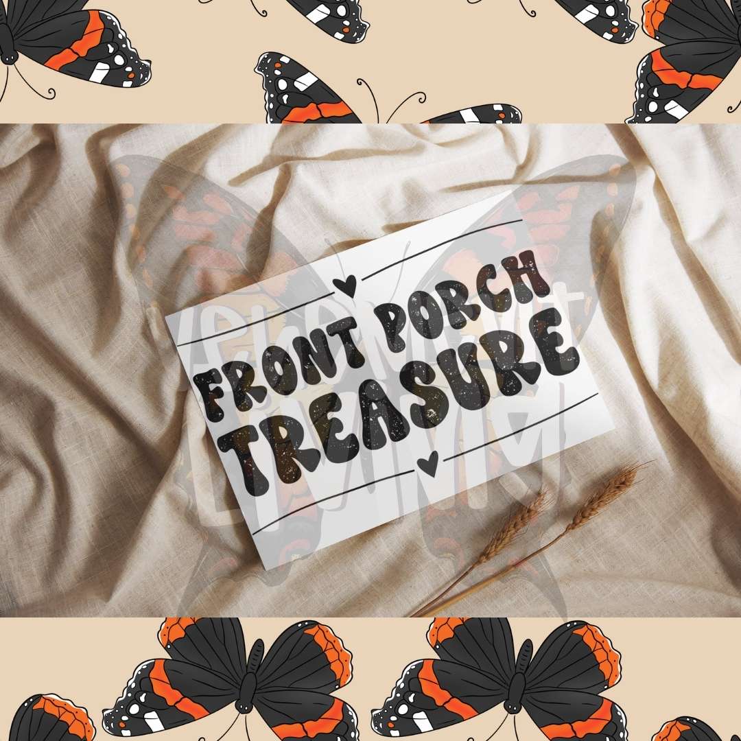 Front Porch Treasure digital design 4x6 thermal label