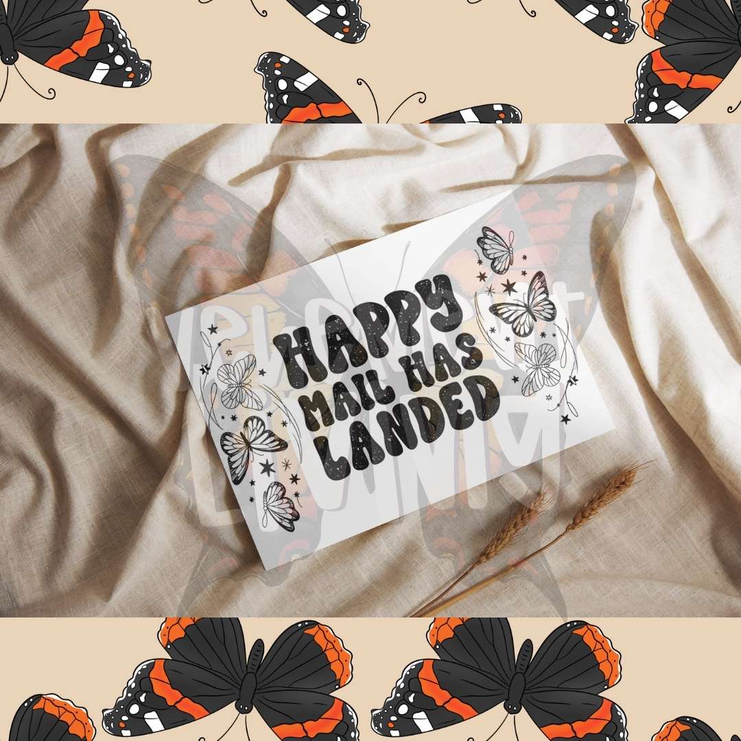 Happy Mail Has Landed digital design 4x6 thermal label