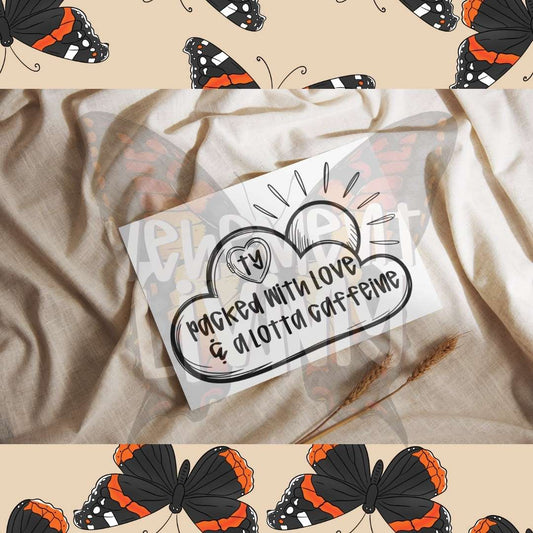 Thank You Packed with Love digital design 4x6 thermal label