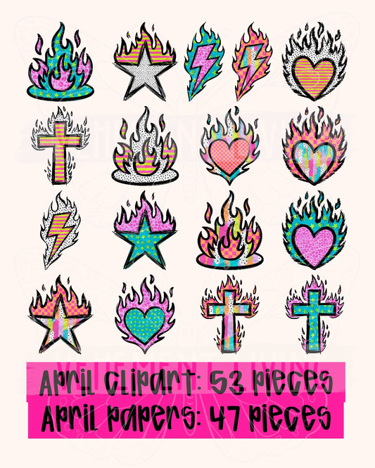 April 2026 Clipart + Papers