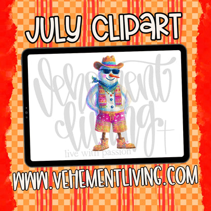 July 2026 Clipart + Papers