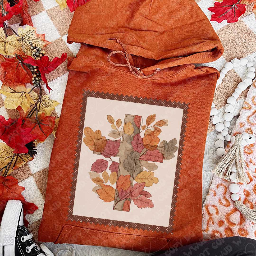 Brown Cross Autumn Stamp digital design