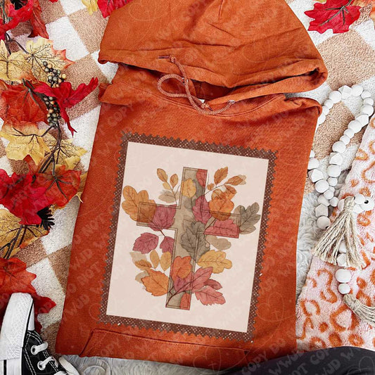 Brown Cross Autumn Stamp digital design