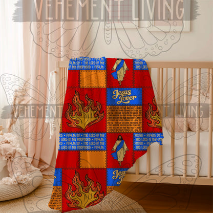 Fire for Jesus Blue Seamless Paper