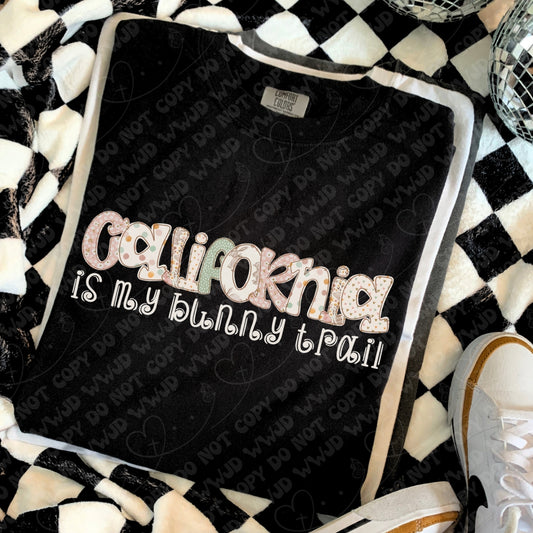 California is My Bunny Trail digital design