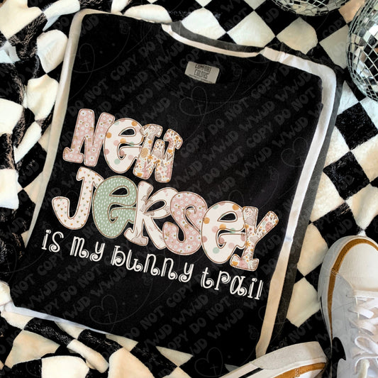New Jersey is My Bunny Trail digital design
