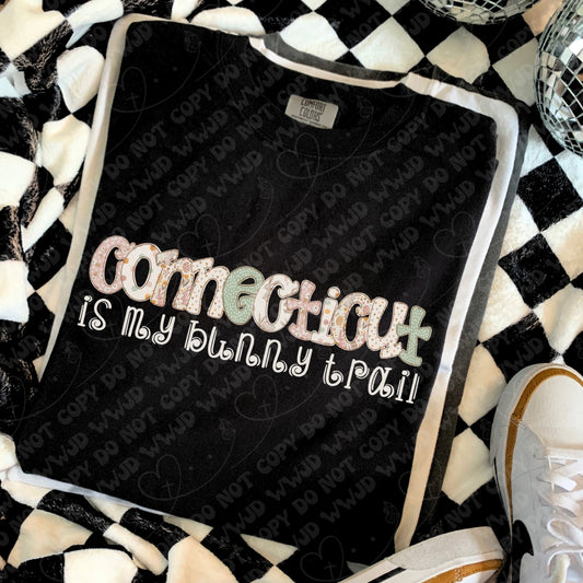 Connecticut is My Bunny Trail digital design