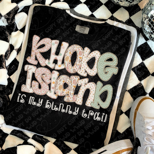 Rhode Island is My Bunny Trail digital design