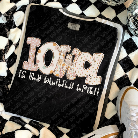 Iowa is My Bunny Trail digital design