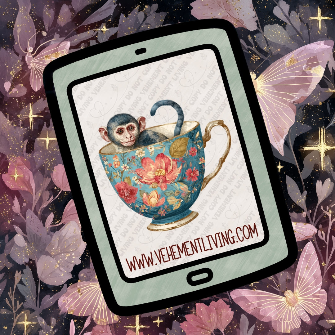 Tea Cup Animals Clipart Bundle