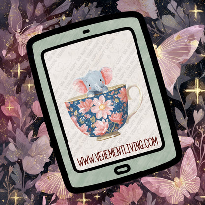 Tea Cup Animals Clipart Bundle
