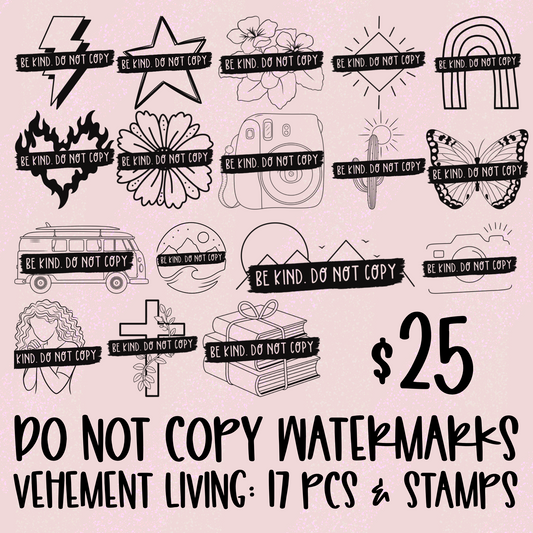 Do Not Copy Watermark Stamps