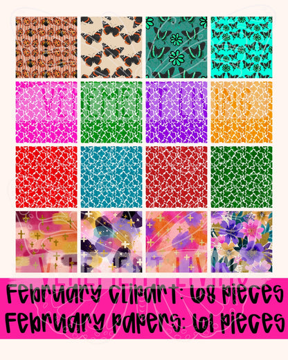 February 2026 Clipart + Papers