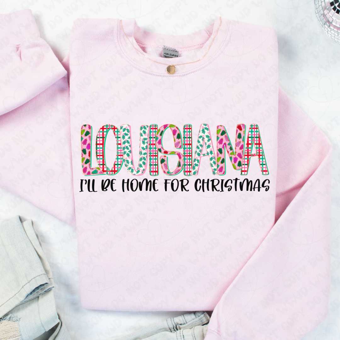 Louisana Home for Christmas digital design