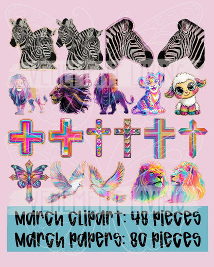 March 2026 Clipart + Papers