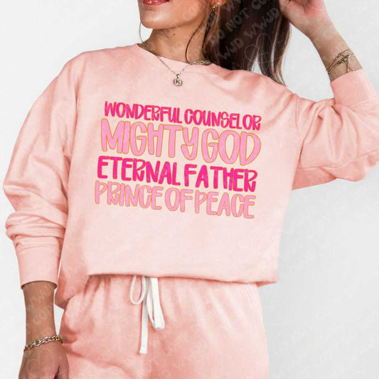 Wonderful Counselor Mighty God Eternal Father Prince of Peace digital design