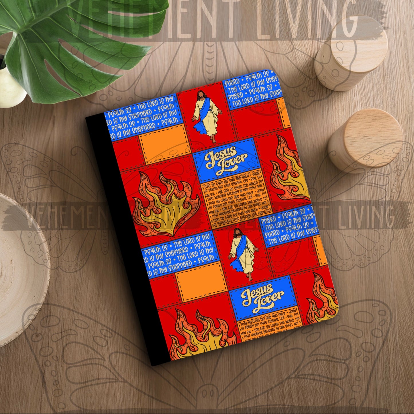 Fire for Jesus Blue Seamless Paper