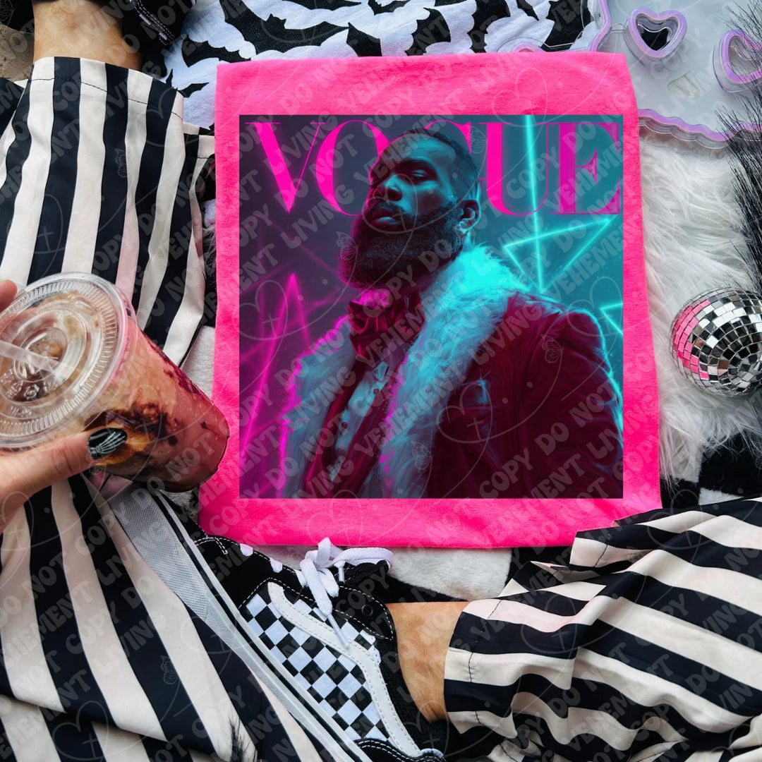 Vogue Neon Santa digital design