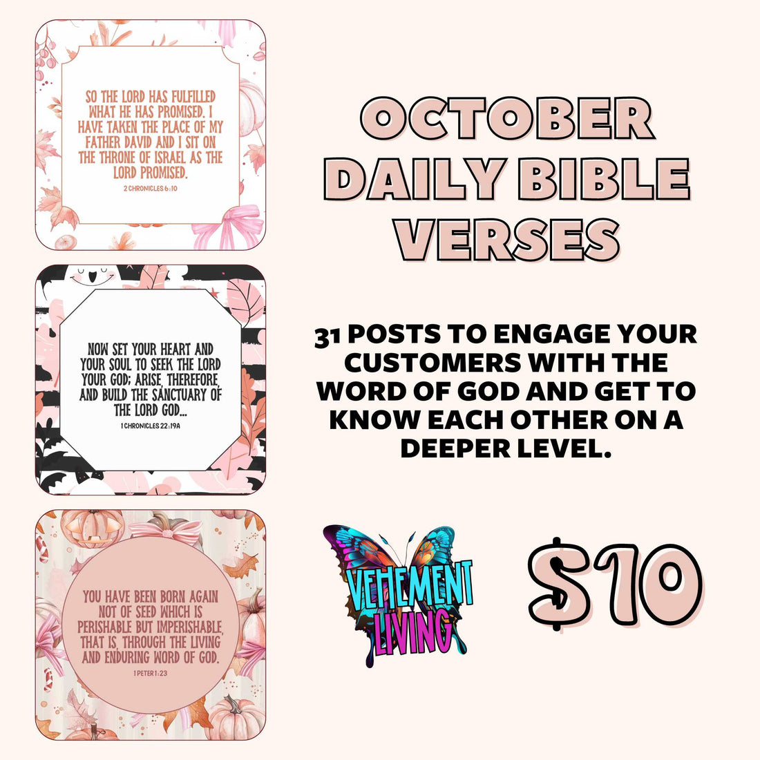 2024 October Daily Bible Verses – Vehement Living