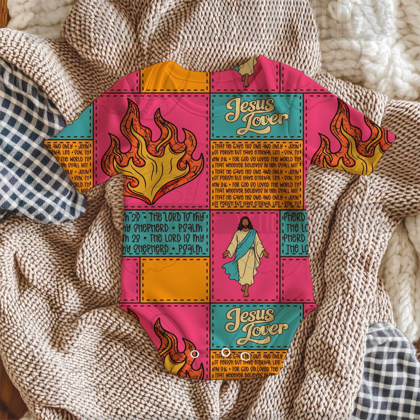 Fire for Jesus Pink Seamless Paper