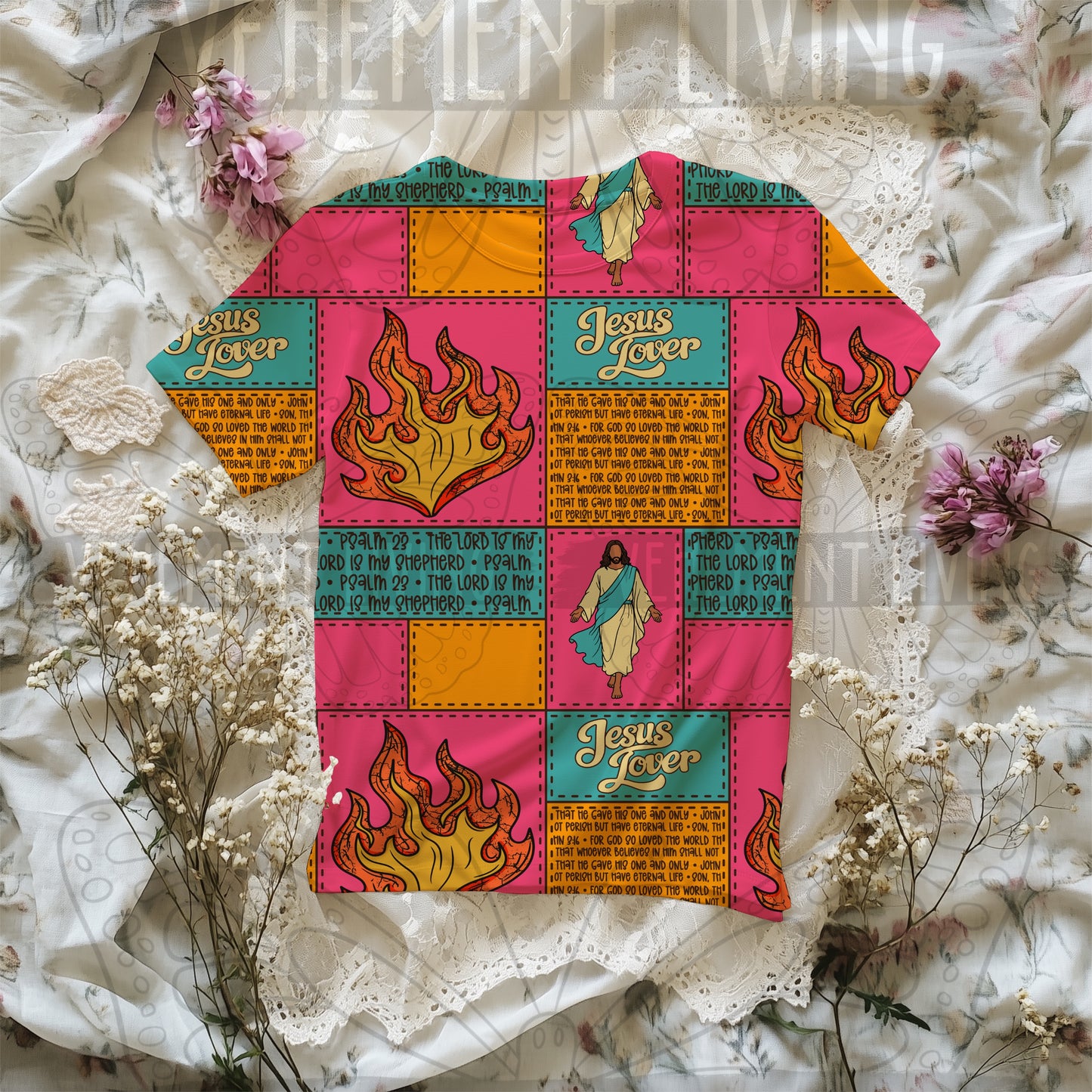 Fire for Jesus Pink Seamless Paper