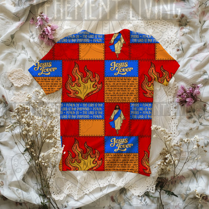 Fire for Jesus Blue Seamless Paper
