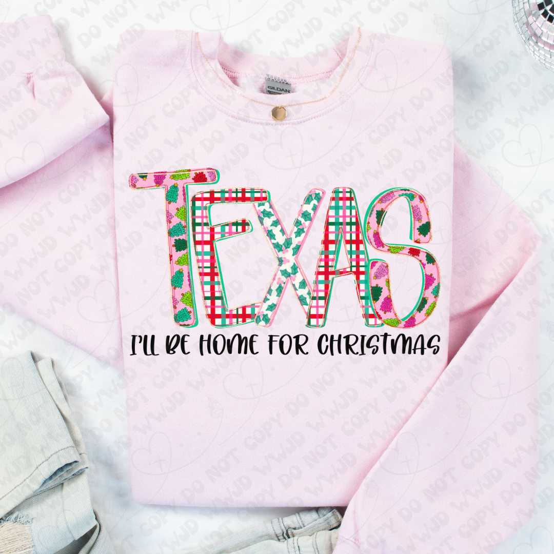 Texas Home for Christmas digital design