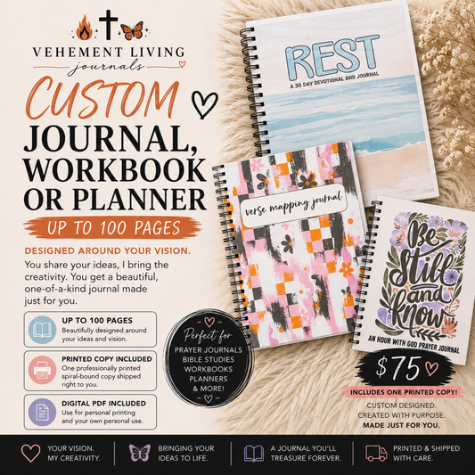 Personal Custom Journal, Workbook or Planner | Up to 100 Pages + Printed Copy Included