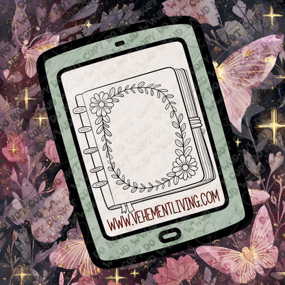 February Lineart PNG + Stamps