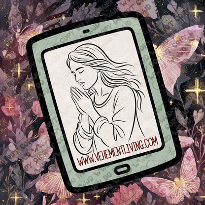February Lineart PNG + Stamps