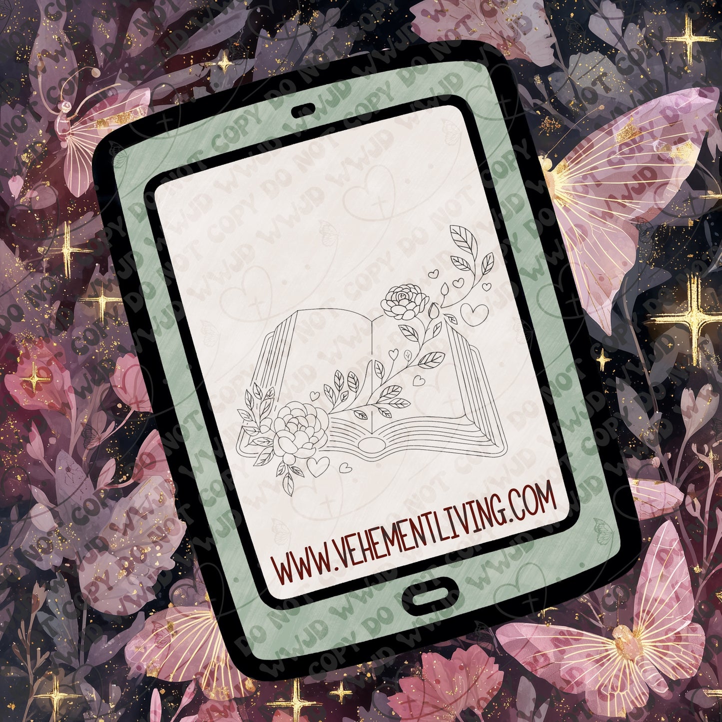 February Lineart PNG + Stamps