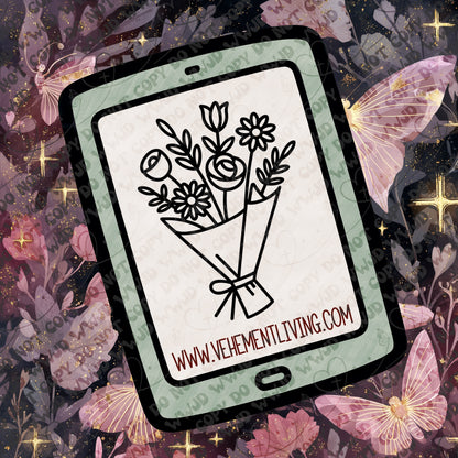 February Lineart PNG + Stamps