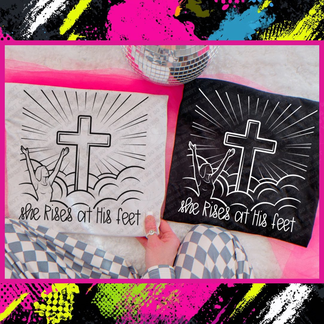 She Rises At His Feet digital design