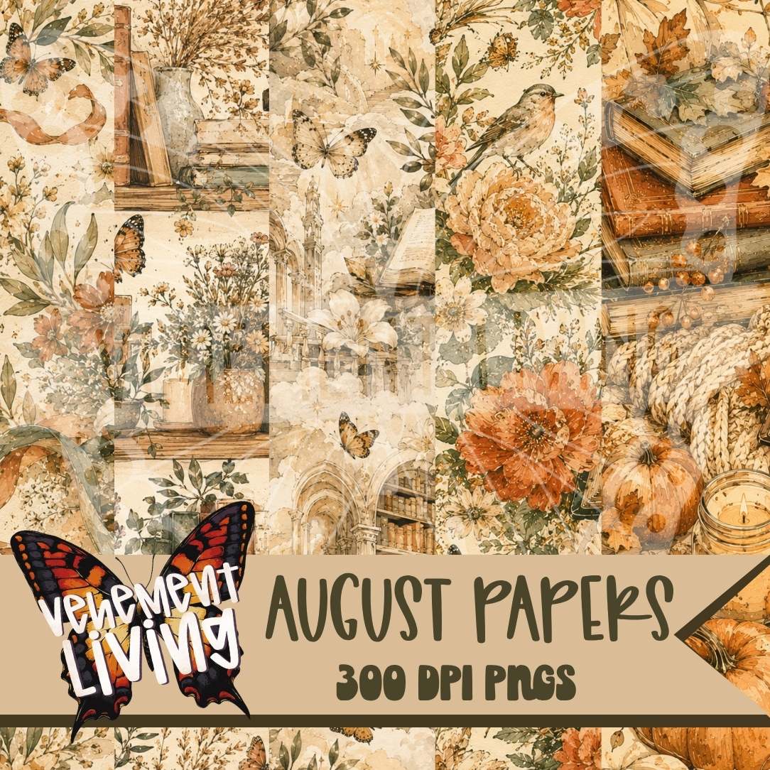 August 2026 Clipart + Papers