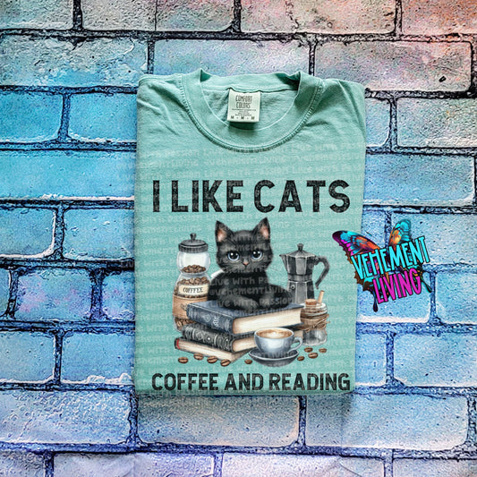 I like cats coffee and reading