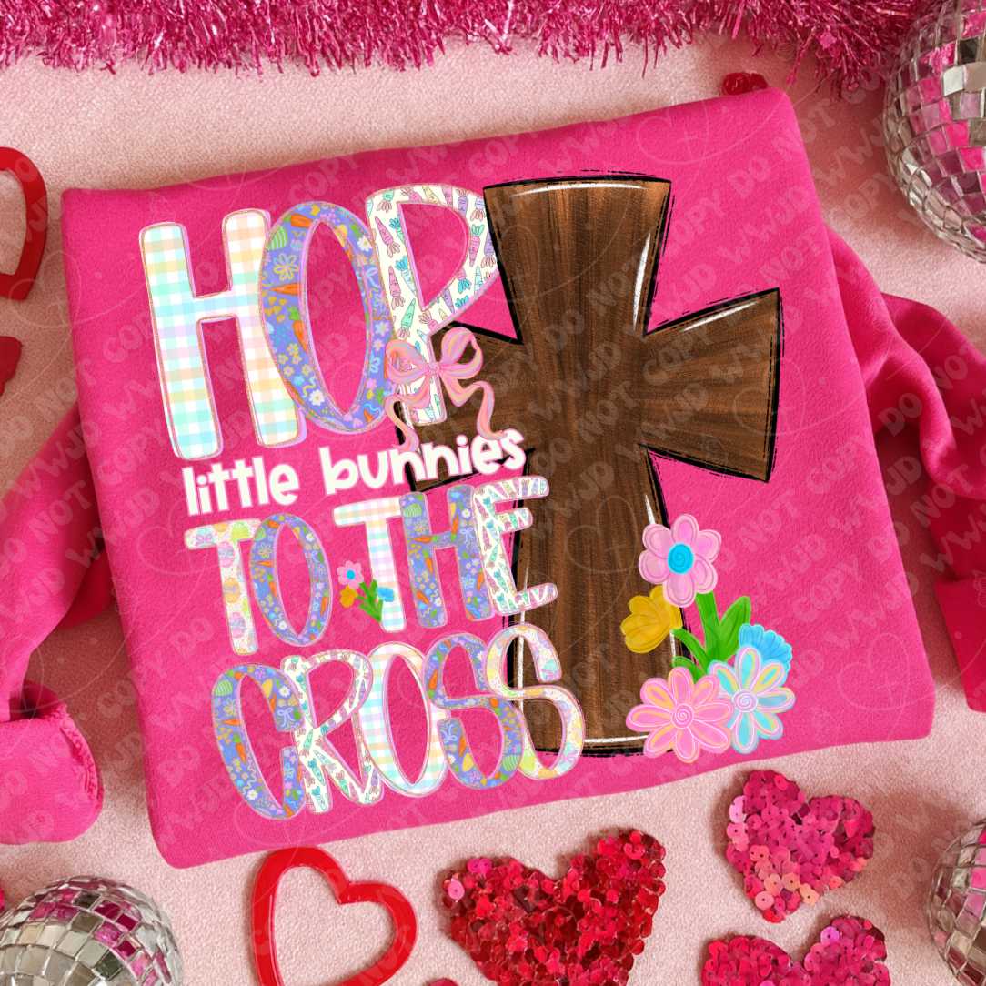 Hop Little Bunnies to the Cross digital design