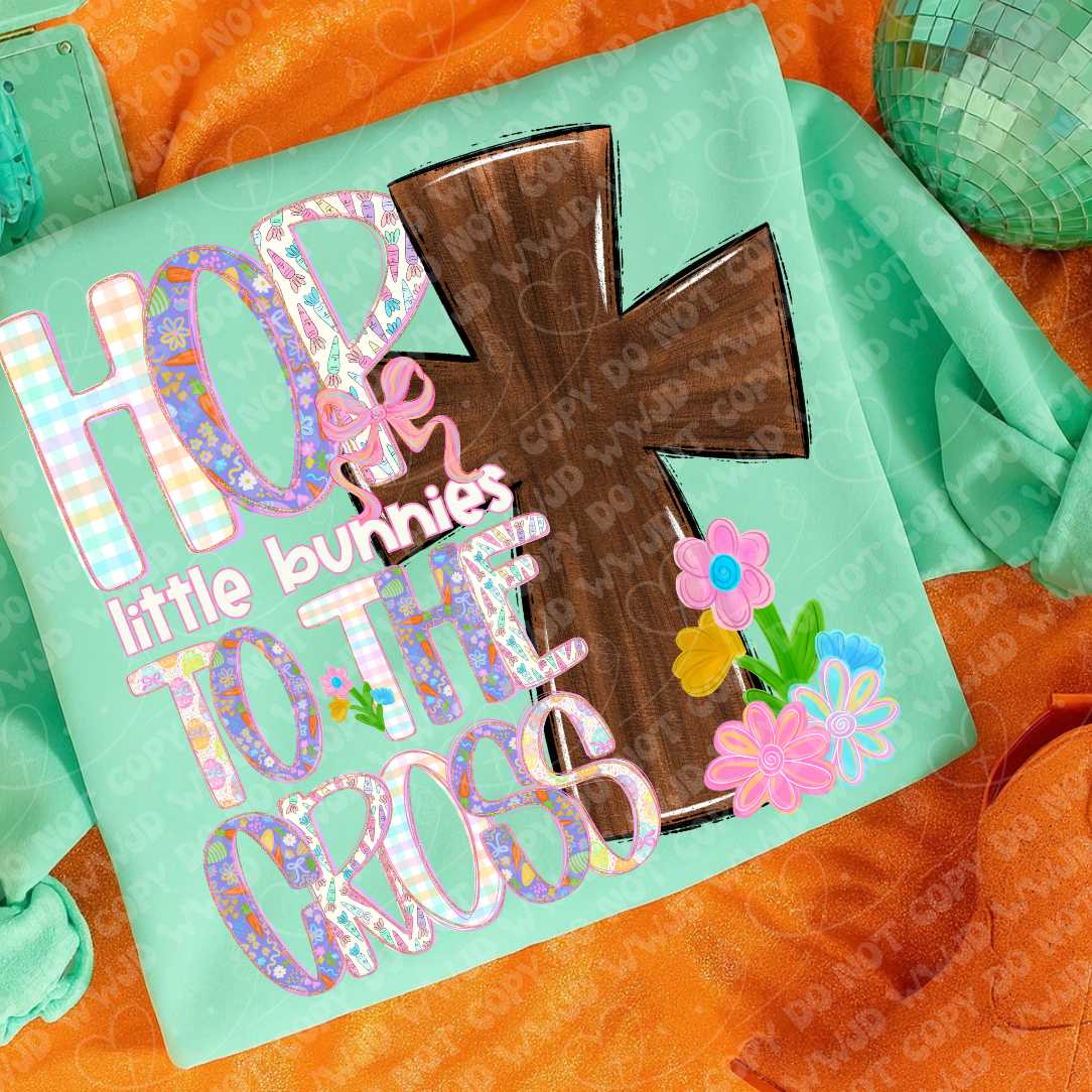 Hop Little Bunnies to the Cross digital design