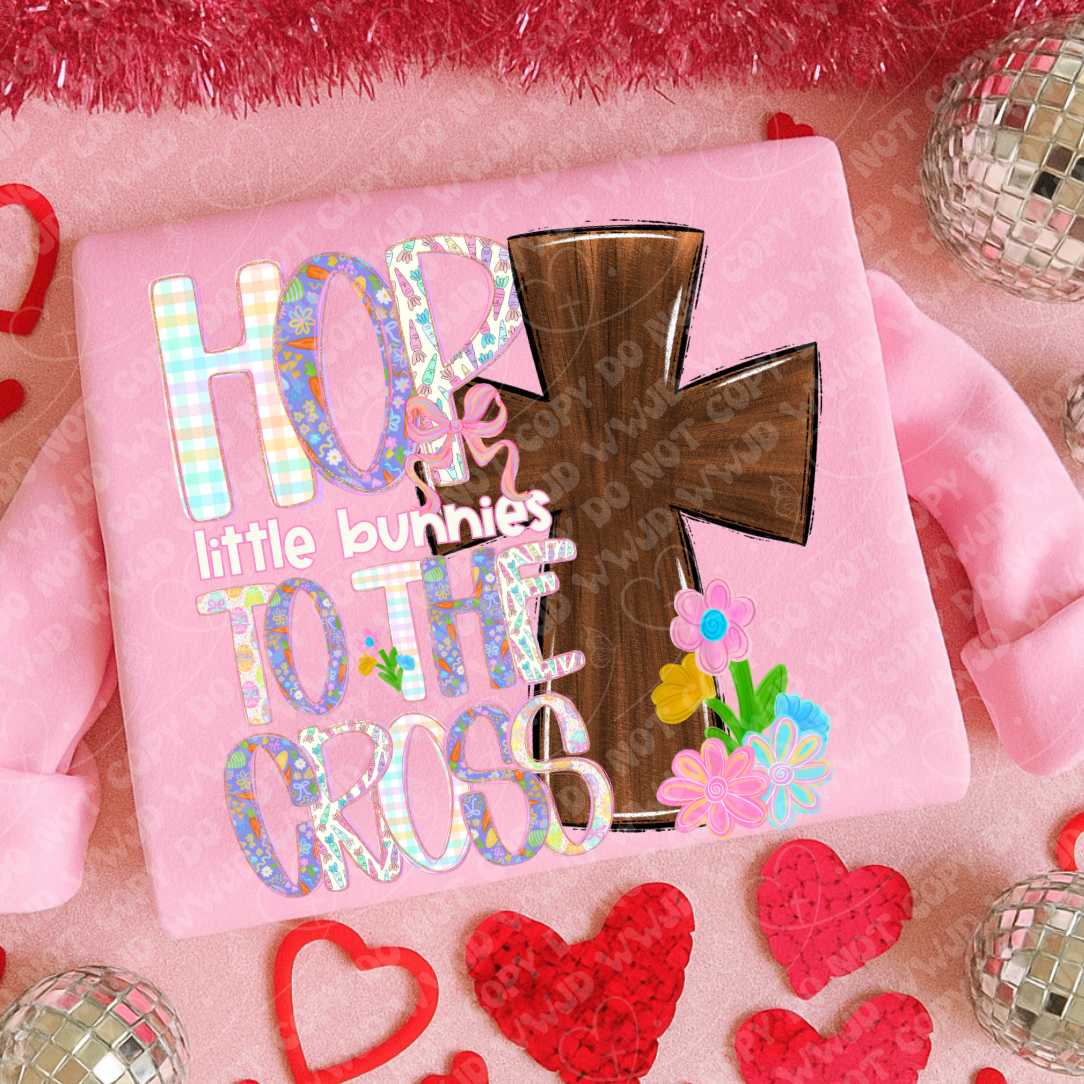 Hop Little Bunnies to the Cross digital design